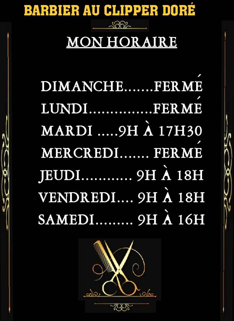 Au clipper doré - MON HORAIRE 2